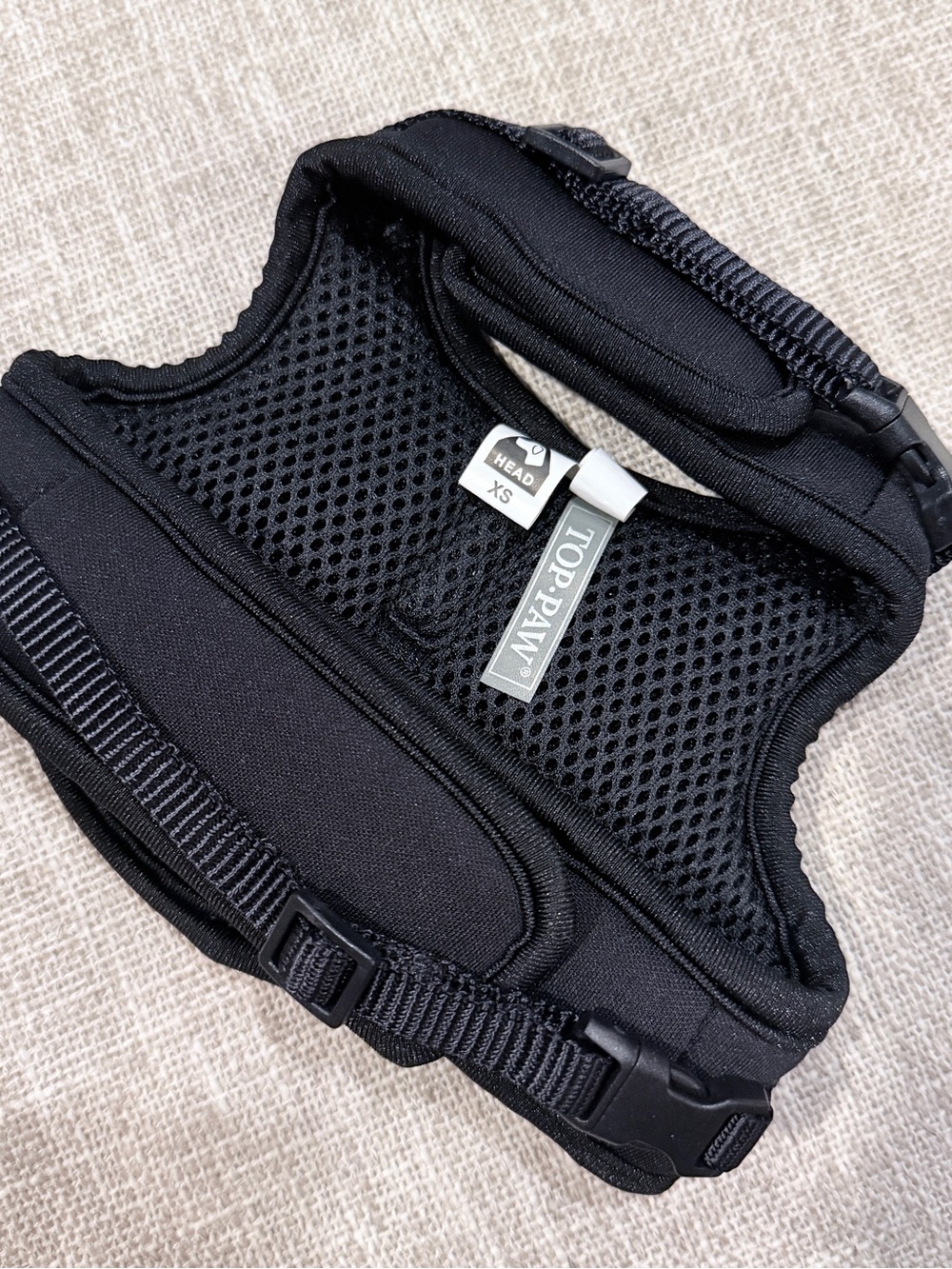 Top Paw Black Breathable Mesh Dog Harness